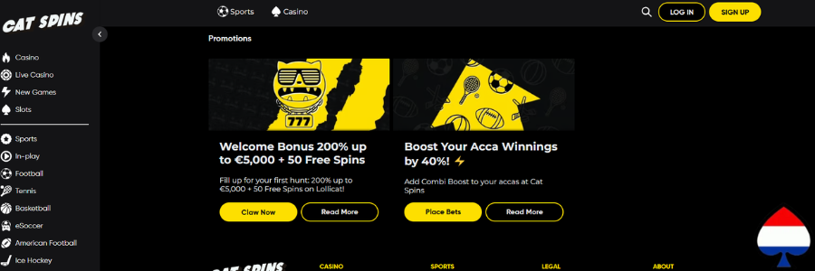 Cat Spins Casino bonus