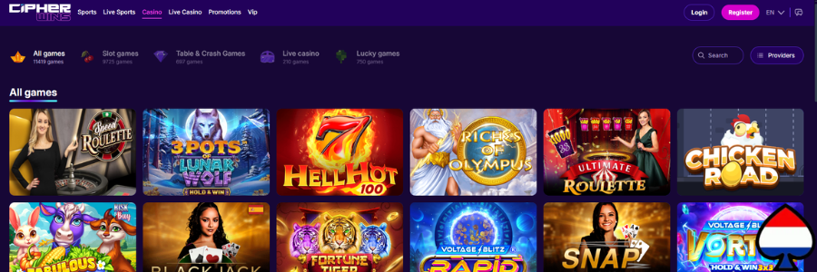 CipherWins Casino slots