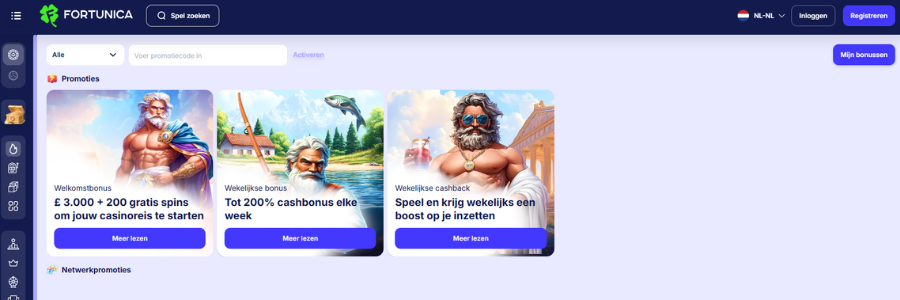 Fortunica Casino bonus