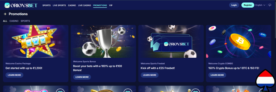 OrionsBet Casino bonus