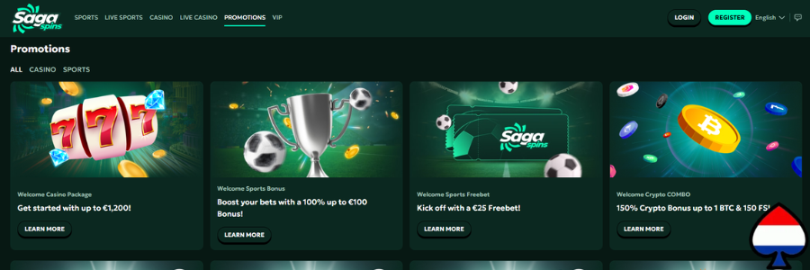 Sagaspins Casino bonus